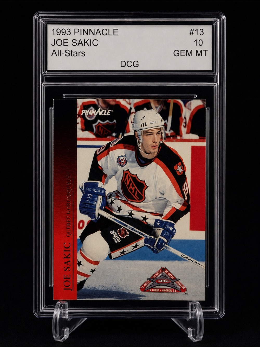 Joe Sakic All-Stars Trading Card - Colorado Avalanche 1993 Pinnacle